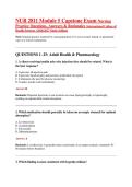 NUR 2811 Module 5 Capstone Exam Nursing &NewLine;Practice Questions&comma; Answers & Rationales International College of &NewLine;Health Sciences &vert; 2026&sol;2027 Study Edition