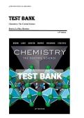 TEST BANK  Chemistry&colon; The Central Science  Brown&semi; LeMay&semi; Bursten  14th Edition