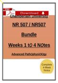 Chamberlain NR 507 &sol; NR507 Weeks 1&ndash;4 Notes &ndash; Advanced Pathophysiology Complete 4-Week Bundle &lpar;Latest PDF&rpar;