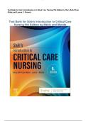 Test Bank for Sole&rsquo;s Introduction to Critical Care Nursing&comma; 9th Edition by Mary Beth Flynn Makic & Lauren T&period; Morata &vert; Complete Chapters &vert; ISBN 9780443110368&NewLine;&NewLine;