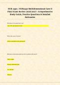 NUR 2392 &sol; NUR2392 Multidimensional Care II &NewLine;Final Exam Review 2026&sol;2027 &vert; Comprehensive &NewLine;Study Guide&comma; Practice Questions & Detailed &NewLine;Rationales 