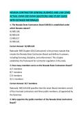 NEVADA CONTRACTOR GENERAL BUSINESS AND LAW &lpar;CMS&rpar; ACTUAL EXAM 200 EXAM QUESTIONS AND STUDY GUIDE WITH DETAILED RATIONALES