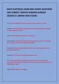 NOCTI ELECTRICAL EXAM 2026 UPDATE QUESTIONS&NewLine;AND CORRECT VERIFIED ANSWERS ALREADY&NewLine;GRADED A&plus; &lpar;BRAND NEW VISION&rpar;&NewLine;