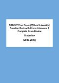 NSG 527 Final Exam 2026&sol;2027 &vert; Wilkes University &vert; Question Bank with Correct Answers & Complete Exam Prep