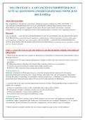 NSG 530 EXAM 1 - 4 ADVANCED PATHOPHYSIOLOGY&NewLine;ACTUAL QUESTIONS AND DETAILED SOLUTIONS JUST&NewLine;RELEASED&period;p