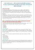NSG 530 EXAM 1 - ADVANCED PATHOPHYSIOLOGY&NewLine;ACTUAL QUESTIONS AND DETAILED SOLUTIONS JUST&NewLine;RELEASED&period;pdf