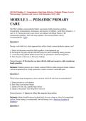 MSN 629 Modules 1&ndash;7 Comprehensive Quiz Bank & Review &vert; Pediatric Primary Care & Pharmacology &vert; Questions and Answers with Rationales &vert; NKU &vert; 2026