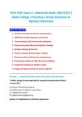 NSG 3500 Exam 4 &ndash; Maternal Health 2026&sol;2027 &vert; &NewLine;Galen College of Nursing &vert; Actual Questions & &NewLine;Detailed Rationales 