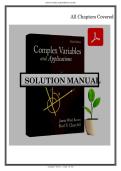 Solutions Manual for Complex Variables and Applications &lbrack;&period;&rsqb; &lpar;9th Edition&rpar; by Brown - Graded A&plus; Comprehensive Exa&period;&period;&period;