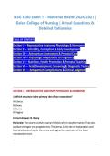 NSG 3500 Exam 1 &ndash; Maternal Health 2026&sol;2027 &vert; &NewLine;Galen College of Nursing &vert; Actual Questions & &NewLine;Detailed Rationales 