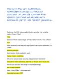 WGU C214&vert;WGU C214 OA FINANCIAL MANAGEMENT EXAM &vert;LATEST UPDATED 2026&sol;2027 &vert;A COMPLETE SOLUTION WITH VERIFIED QUESTIONS AND ANSWERS WITH RATIONALES &vert;GET IT 100&percnt; CORRECT &vert;GRADED A&plus; 