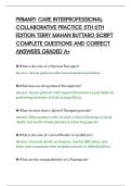 PRIMARY CARE INTERPROFESSIONAL&NewLine;COLLABORATIVE PRACTICE 5TH 6TH&NewLine;EDITION TERRY MAHAN BUTTARO SCRIPT&NewLine;COMPLETE QUESTIONS AND CORRECT&NewLine;ANSWERS GRADED A&plus;