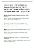 PRIMARY CARE INTERPROFESSIONAL&NewLine;COLLABORATIVE PRACTICE 5TH 6TH&NewLine;EDITION TERRY MAHAN BUTTARO TESTED&NewLine;QUESTIONS AND COMPLETE SOLUTIONS