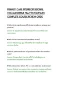 PRIMARY CARE INTERPROFESSIONAL&NewLine;COLLABORATIVE PRACTICE BUTTARO&NewLine;COMPLETE COURSE REVIEW GUIDE