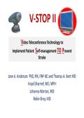  V-STOP II Presentation&colon; Video Teleconference Technology for Patient Stroke Prevention & Self-Management