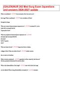 &lpar;Galen&rpar; NUR 242 Med-Surg Exam 3 &vert; Questions & Answers &vert; 2026&sol;2027 Update