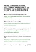 PRIMARY CARE INTERPROFESSIONAL&NewLine;COLLABORATIVE PRACTICE BUTTARO KEY&NewLine;CONCEPTS AND PRACTICE QUESTIONS