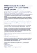 M100 Community Association Management Exam &vert; Questions & Answers &vert; Complete Exam Review