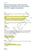 NRNP 6675 Final Exam 2026&sol;2027 &vert; Week 11 &vert; Questions & Answers &vert; Complete Review