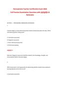 Pennsylvania Teacher Certification Exam 2026&NewLine;Full Practice Examination Questions with ANSWERs &&NewLine;Rationales