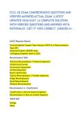 ECCC GE EXAM COMPREHENSIVE QUESTIONS AND VERIFIED ANSWERS ACTUAL EXAM &vert;LATEST UPDATED 2026&sol;2027 &vert;A COMPLETE SOLUTION WITH VERIFIED QUESTIONS AND ANSWERS WITH RATIONALES &vert;GET IT 100&percnt; CORRECT &vert;GRADED A&plus;