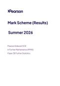 2026 Pearson Edexcel A Level Further Mathematics paper 3B&lpar;9fm0&sol;3B&rpar; JUNE 2026 Mark scheme