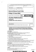 2026 Pearson Edexcel A Level Further Mathematics paper 3B&lpar;9fm0&sol;3B&rpar; JUNE 2026 Question Paper