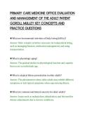 PRIMARY CARE MEDICINE OFFICE EVALUATION&NewLine;AND MANAGEMENT OF THE ADULT PATIENT&NewLine;GOROLL MULLEY KEY CONCEPTS AND&NewLine;PRACTICE QUESTIONS