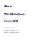 2026 Pearson Edexcel A Level Further Mathematics paper 2&lpar;9fm0&sol;02&rpar; JUNE 2026 Mark scheme