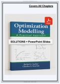 Solutions Manual&colon; For Optimization Modelling a Practical Approach by Sarker&comma; 2008 &lpar;1st Edition&rpar; - Graded A&plus; Comp&period;&period;&period;