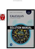 Solutions Manual for Student for Calculus a Complete Course by Adams&comma; Essex &lpar;10th Edition&rpar; - Graded A&plus; Comprehen&period;&period;&period;
