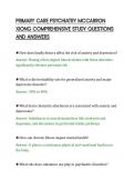 PRIMARY CARE PSYCHIATRY MCCARRON&NewLine;XIONG COMPREHENSIVE STUDY QUESTIONS&NewLine;AND ANSWERS