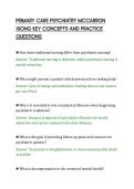 PRIMARY CARE PSYCHIATRY MCCARRON&NewLine;XIONG KEY CONCEPTS AND PRACTICE&NewLine;QUESTIONS