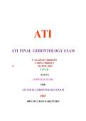 ATI HESI Gerontology Final Exam 2026&sol;2027 &vert; Study Guide&comma; Practice Questions & Nursing Exam Review
