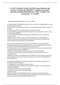 CLASS D Security License Test 2026 Exam Questions and Answers Actual Exam 2026&sol;2027 &vert; Complete Exam-Style Questions with Detailed Rationales &vert; 100&percnt; Verified &vert; Pass Guaranteed &ndash; A&plus; Graded