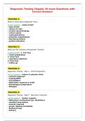 Diagnostic Testing Chapter 34 exam Questions with Correct Answers