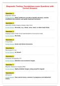 Diagnostic Testing- Foundations exam Questions with Correct Answers