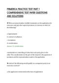 PRIMERICA PRACTICE TEST PART 1&NewLine;COMPREHENSIVE TEST PAPER QUESTIONS&NewLine;AND SOLUTIONS&NewLine;