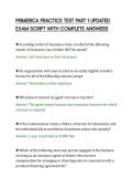 PRIMERICA PRACTICE TEST PART 1 UPDATED&NewLine;EXAM SCRIPT WITH COMPLETE ANSWERS