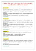 DMI 49 QUIZ ch 12 and medical abbreviations &num;120ish exam Questions with Correct Answers
