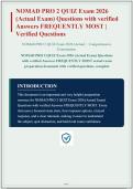 NOMAD PRO 2 QUIZ EXAM 2026 &lpar;ACTUAL EXAM&rpar; QUESTIONS WITH VERIFIED ANSWERS FREQUENTLY MOST TESTED&vert; RADIATION PROTECTION&comma; TRAUMA IMAGING&comma; PATIENT POSITIONING AND EMERGENCY CARE Q&A PLUS RATIONALES&vert; INSTANT DOWNLOAD