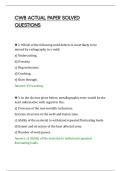 CWB ACTUAL PAPER SOLVED&NewLine;QUESTIONS&NewLine;