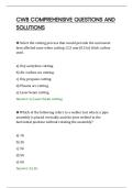 CWB COMPREHENSIVE QUESTIONS AND&NewLine;SOLUTIONS&NewLine;