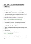 CWB LEVEL 1 FULLY SOLVED TEST PAPER&NewLine;GRADED A&plus;&NewLine;