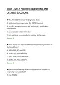 CWB LEVEL 1 PRACTICE QUESTIONS AND&NewLine;DETAILED SOLUTIONS
