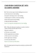 CWB REVIEW QUESTION SET WITH&NewLine;ACCURATE ANSWERS&NewLine;