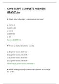 CWB SCRIPT COMPLETE ANSWERS&NewLine;GRADED A&plus;