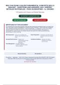 NSG 3100 EXAM 2 GALEN FUNDAMENTAL CONCEPTS SKILLS&NewLine;2026&sol;2027 - QUESTIONS AND ANSWERS 100&percnt; VERIFIED&NewLine;DETAILED RATIONALES - PASS GUARANTEED - A&plus; GRADED