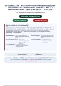 NSG 3280 EXAMS 1-4 PATHOPHYSIOLOGY NURSING 2026&sol;2027 &NewLine;QUESTIONS AND ANSWERS 100&percnt; VERIFIED COMPLETE&NewLine;VERIFIED ANSWERS - PASS GUARANTEED - A&plus; GRADED