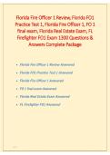 Florida Fire Officer 1 Exam Review &vert; 6 Exam Versions Package &vert; 1300 Questions